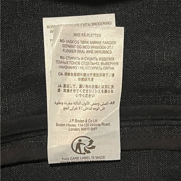 Boden Fleur Embroidered Crochet Linen Dress Black Belted US 2R Wedding Guest - Picture 7 of 8